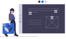 Customer next to wireframe